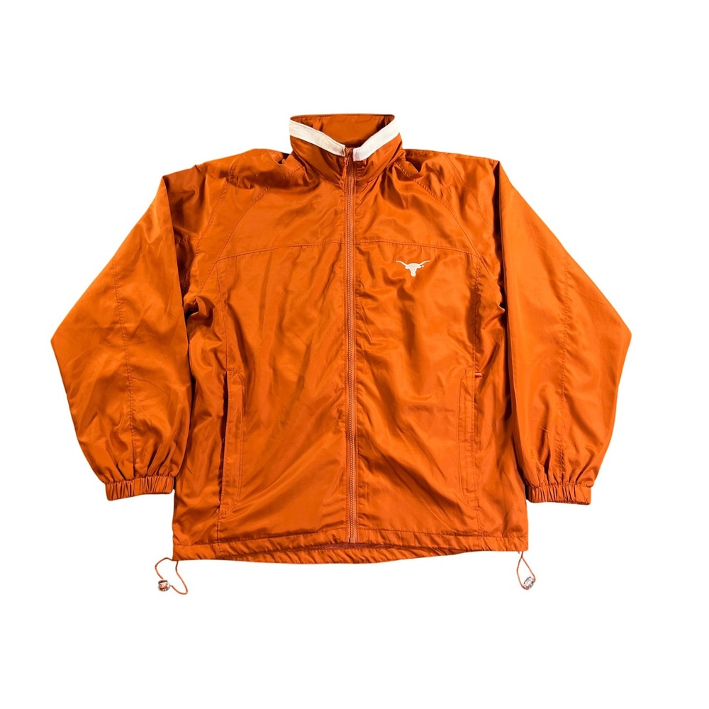 Texas Longhorns Windbreaker Mens Medium Burnt Orange Full Zip University Logo